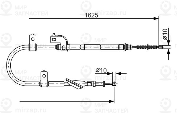 Тросик, cтояночный тормоз BOSCH 1987482081