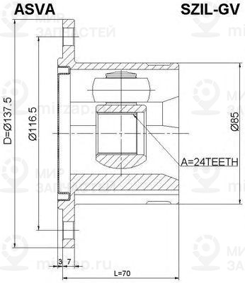 Запчасть ASVA SZILGV