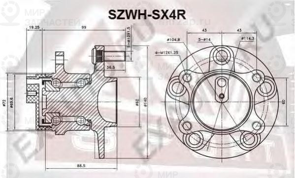 Запчасть ASVA SZWHSX4R