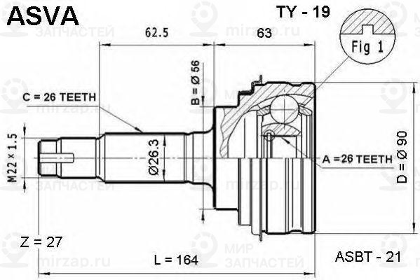 Запчасть ASVA TY19