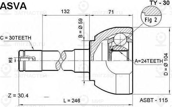 Запчасть ASVA TY30