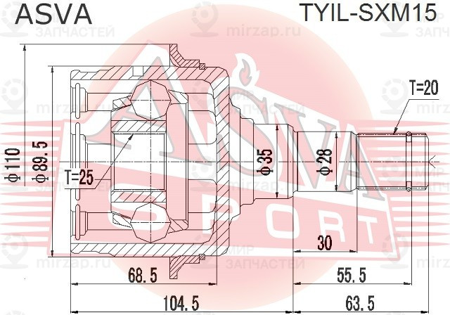 Запчасть ASVA TYILSXM15