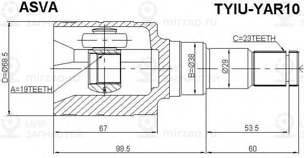 Запчасть ASVA TYIUYAR10