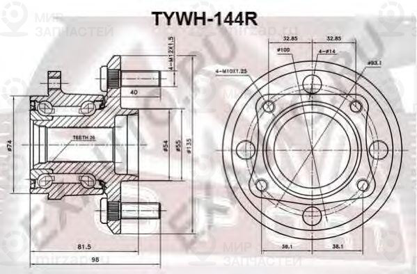 Запчасть ASVA TYWH144R