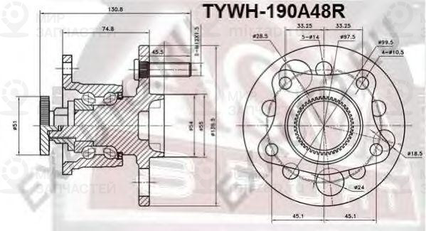 Запчасть ASVA TYWH190A48R