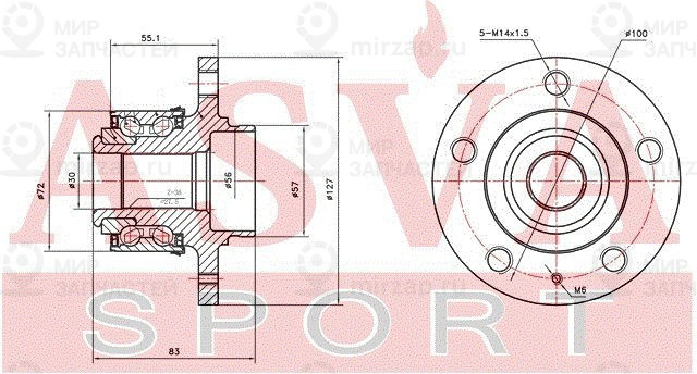 Запчасть ASVA VWWH6RF