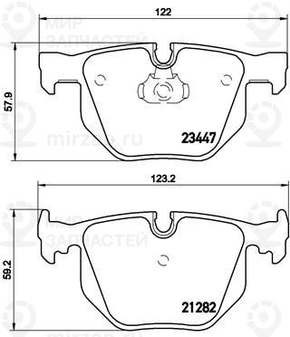 Комплект тормозных колодок, дисковый тормоз BREMBO P06029