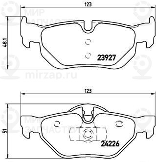 Комплект тормозных колодок, дисковый тормоз BREMBO P06038