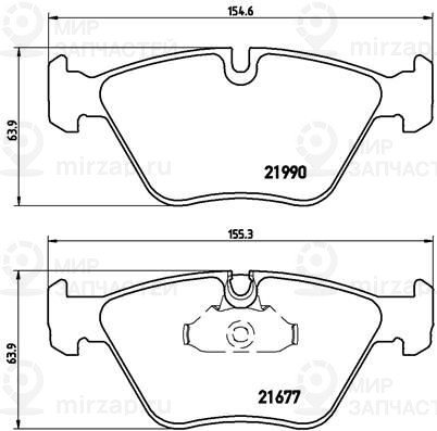 Комплект тормозных колодок, дисковый тормоз BREMBO P06065