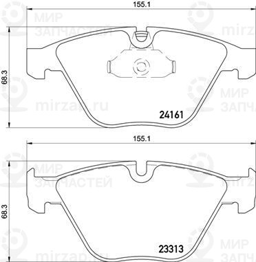Комплект тормозных колодок, дисковый тормоз BREMBO P06081