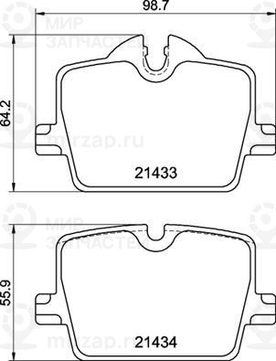 Комплект тормозных колодок, дисковый тормоз BREMBO P06114