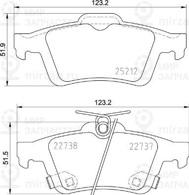 Комплект тормозных колодок, дисковый тормоз BREMBO P24216