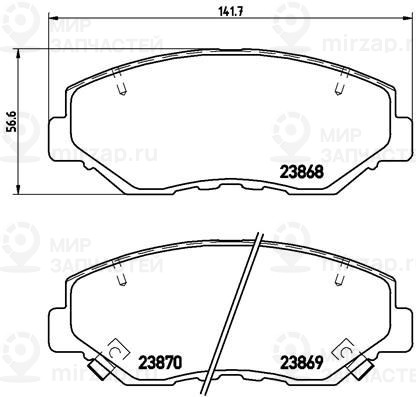 Комплект тормозных колодок, дисковый тормоз BREMBO P28035