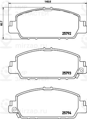 Комплект тормозных колодок, дисковый тормоз BREMBO P28077