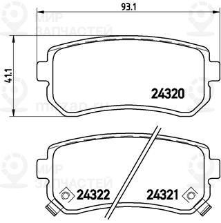 Комплект тормозных колодок, дисковый тормоз BREMBO P30025