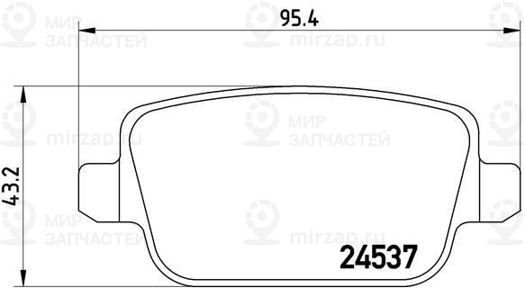 Комплект тормозных колодок, дисковый тормоз BREMBO P44017