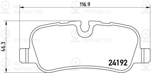 Комплект тормозных колодок, дисковый тормоз BREMBO P44019