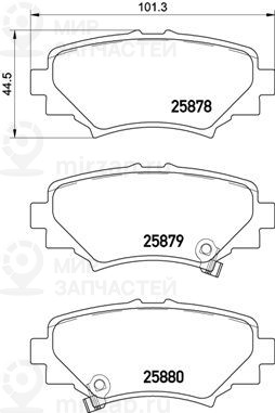 Комплект тормозных колодок, дисковый тормоз BREMBO P49049