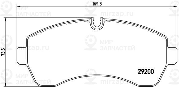 Комплект тормозных колодок, дисковый тормоз BREMBO P50059