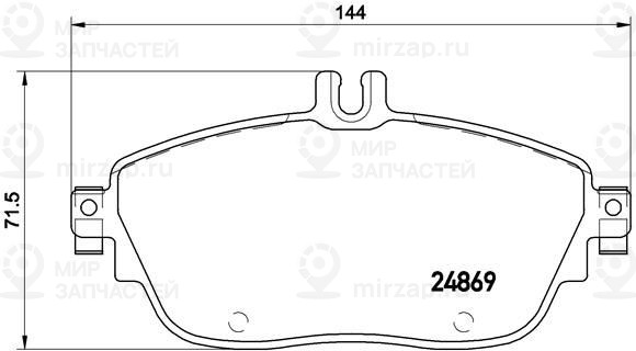 Комплект тормозных колодок, дисковый тормоз BREMBO P50093