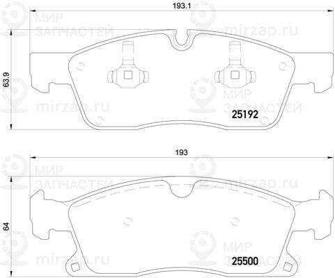 Комплект тормозных колодок, дисковый тормоз BREMBO P50109