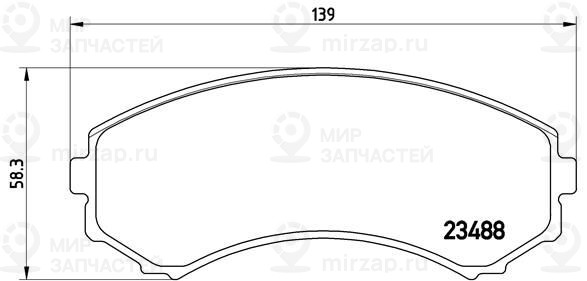 Комплект тормозных колодок, дисковый тормоз BREMBO P54029