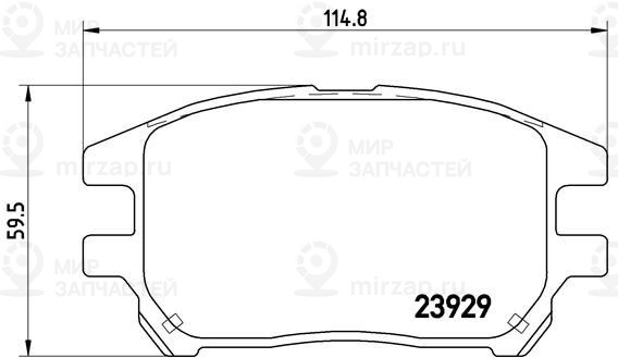 Комплект тормозных колодок, дисковый тормоз BREMBO P56050