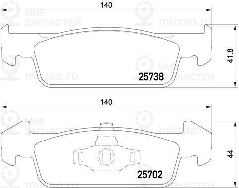 Комплект тормозных колодок, дисковый тормоз BREMBO P68060