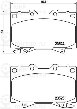 Комплект тормозных колодок, дисковый тормоз BREMBO P83048
