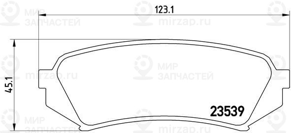 Комплект тормозных колодок, дисковый тормоз BREMBO P83049