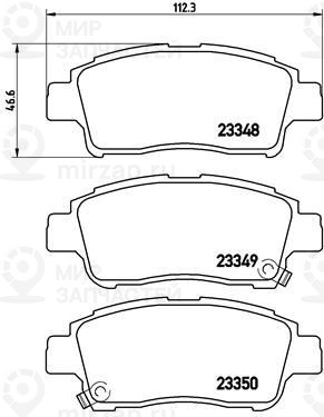 Комплект тормозных колодок, дисковый тормоз BREMBO P83050
