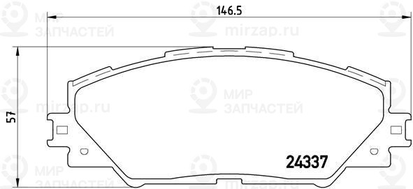 Комплект тормозных колодок, дисковый тормоз BREMBO P83071
