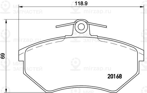 Комплект тормозных колодок, дисковый тормоз BREMBO P85011