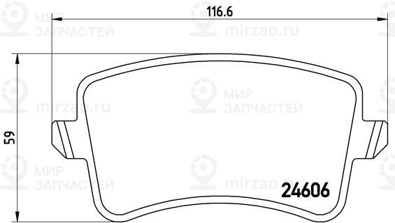 Комплект тормозных колодок, дисковый тормоз BREMBO P85100
