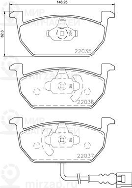 Комплект тормозных колодок, дисковый тормоз BREMBO P85137