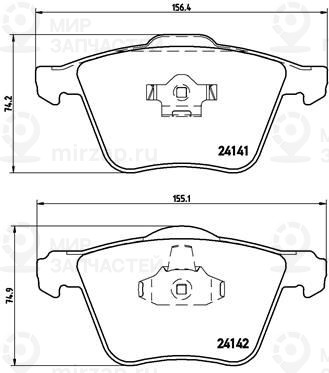 Комплект тормозных колодок, дисковый тормоз BREMBO P86018