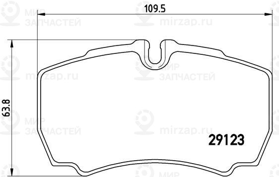 Комплект тормозных колодок, дисковый тормоз BREMBO PA6023