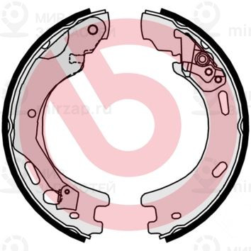 Комплект тормозных колодок, стояночная тормозная система BREMBO S44509