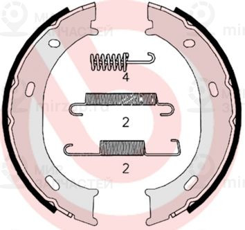 Комплект тормозных колодок, стояночная тормозная система BREMBO S50510