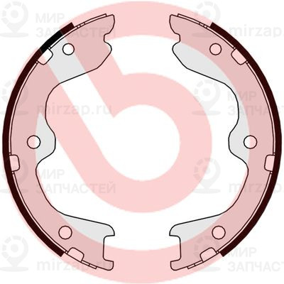 Комплект тормозных колодок, стояночная тормозная система BREMBO S56544