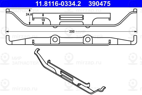 Пружина, тормозной суппорт ATE 11811603342