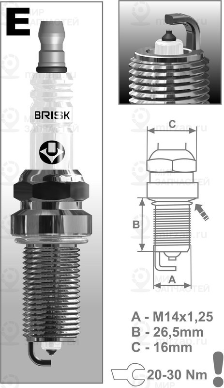 Запчасть BRISK ER17YP1