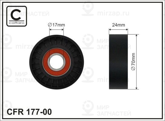 Натяжной ролик, поликлиновой ремень CAFFARO 17700