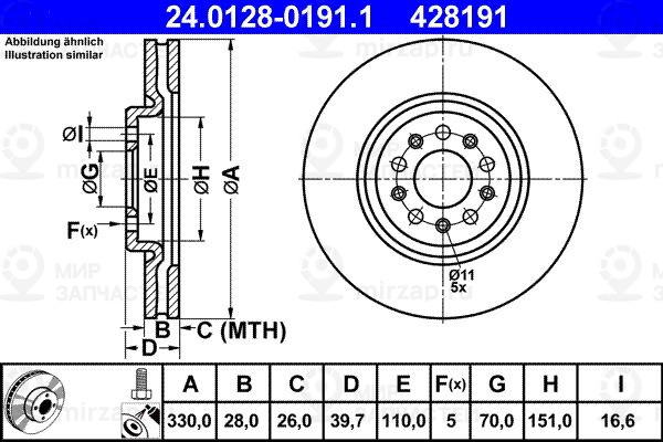 Запчасть ATE 24012801911
