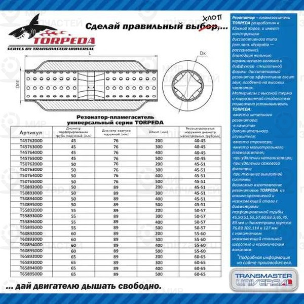 Запчасть TRANSMASTER UNIVERSAL T5089400D