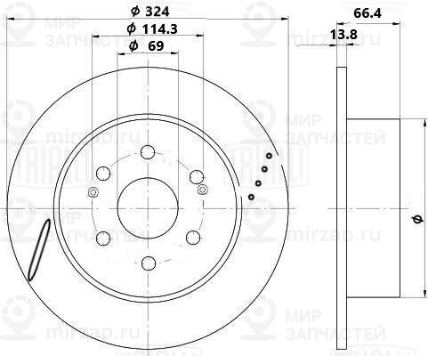 Тормозной диск TRIALLI DF0885S