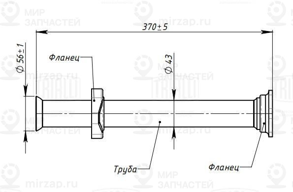 Труба выхлопного газа TRIALLI ECP0103