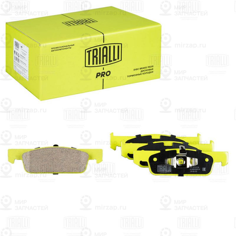 Комплект тормозных колодок, дисковый тормоз TRIALLI PF0101CR