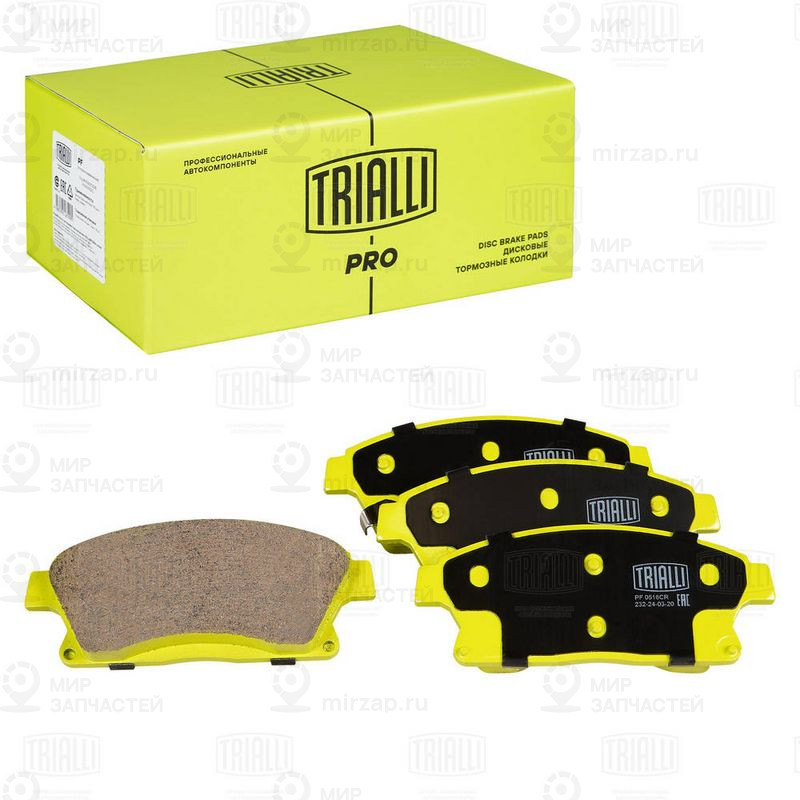 Комплект тормозных колодок, дисковый тормоз TRIALLI PF0516CR