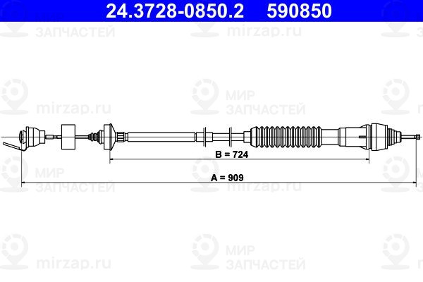 Трос, управление сцеплением ATE 24372808502